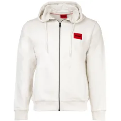 HUGO Herren Sweatjacke - Daple212 - Zipper, Hoodie, Baumwoll-Terry Natur L