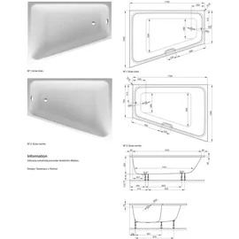 Bette BetteSpace L Eckbadewanne 170 x 130 cm (1132-000PLUS)