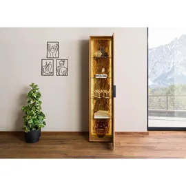 MASSIVMOEBEL24.DE Vitrine LINDAU 46 x 43 x 203 cm Beige