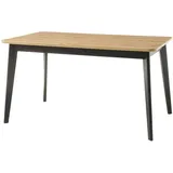 furn.design Esstisch Eiche, und schwarz Küchentisch ausziehbar 140 - 180 cm, Esszimmer, Tische, Esstische