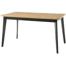furn.design Esstisch Eiche, und schwarz Küchentisch ausziehbar 140 - 180 cm, Esszimmer, Tische, Esstische