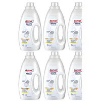 6x1500ml Domol Feinwaschmittel White strahlend weiße Wäsche faserschonend 240WL