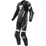 Dainese Laguna Seca 6 Motorradlederkombi schwarz-weiß-anthrazit Lang Gr: 104 (52T)