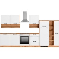 Kochstation Küche »KS-Lana«, 360 cm breit, wahlweise mit oder ohne E-Geräte, weiß