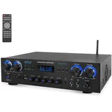 Pyle Verstärker, Hifi Verstärker, Bluetooth Verstärker, Bluetooth Amplifier- 800W, Mini Amp- 4 Kanäle MP3, USB, AUX, SD, MIC, FM, RCA, Kopfhörer, Reverb-Delay, Stereo Für Heimkino, Studio & Theater