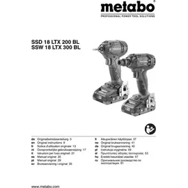 Metabo SSW 18 LTX 300 BL ohne Akku 602395890