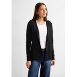 Cecil Strickjacke Strickjacke mit Kapuze mit geripptem Frontteil schwarz L (42)