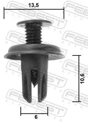 FEBEST Clip, Zier-/Schutzleiste 88570041 für NISSAN HONDA Suzuki TOYOTA
