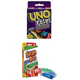 UNO Flip und Skip-BO Kartenspiele Spielsammlung