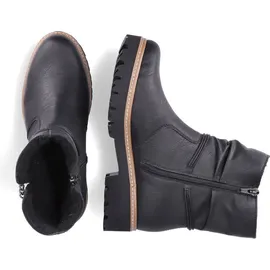 Rieker Damen Ankle Boots Z5770, Frauen Stiefeletten,flach,Stiefel,Bootee,Booties,halbstiefel,Kurzstiefel,uebergangsschuhe,schwarz (00),36 EU / 3.5 UK