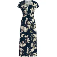 Betty Barclay Midikleid Raffung Blau/Grün 38