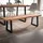 FineBuy Sitzbank Akazie Braun 140 x 40 x 45,5 cm