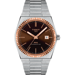 Tissot T-Gold PRX Powermatic 80 T931.407.41.291.00 - Brauner Verlauf,silber - 40.00mm