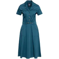 Queen Kerosin Damen Swingkleid Vintage Kleid 50S Style Rockabilly Workwear Retro - 4XL
