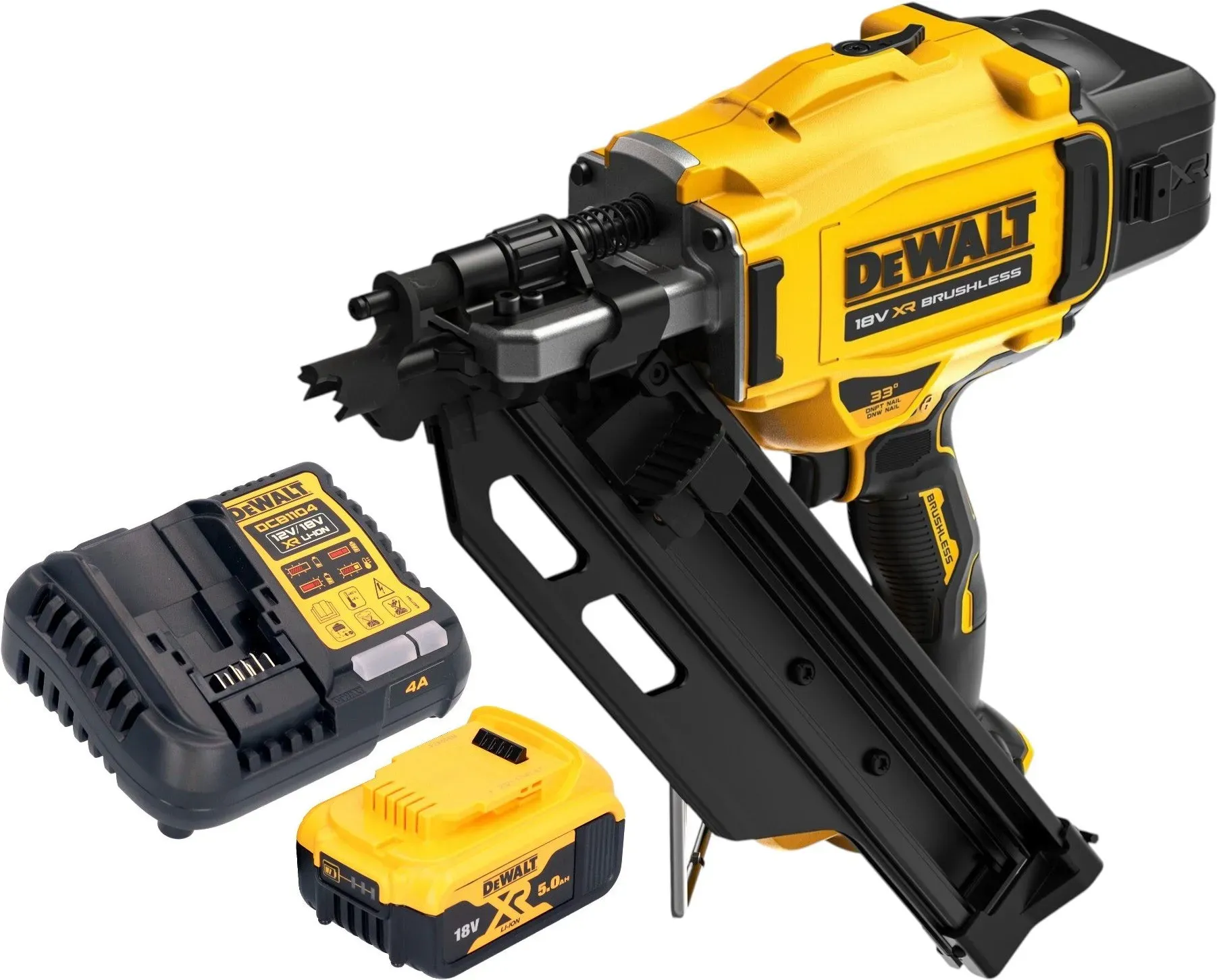 DeWalt DCN 930 P1 Akku Nagler 18 V 50 - 90 mm Brushless + 1x Akku 5,0 Ah + Ladegerät