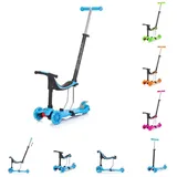 Chipolino Kinderroller 3 in 1 Multi Plus 3 Räder, Laufrad, Roller, LED-Lichter blau