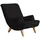 58 aufm Kessel Cocktailsessel Kajsa Kunstleder 58 x 0 x 0 cm Schwarz mit Relax-Funktion