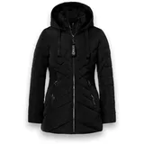 District Winterjacke Workout mit Kapuze (Mantel, wasserabweisend) schwarz Damen schwarz 38