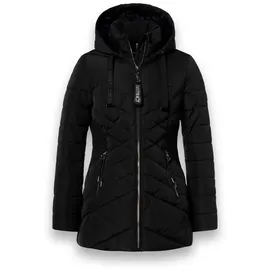 District Winterjacke Workout mit Kapuze (Mantel, wasserabweisend) schwarz Damen schwarz 38