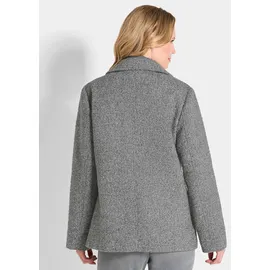 GOLDNER Moderne Wolljacke mit Steppeinsatz", in grau / weiß, gemustert), | Gr.: 40,