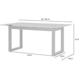 Finori Denver 160-200 x 75 x 90 cm weiß