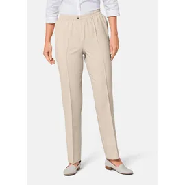 GOLDNER Schlupfhose Stretchhosen Beige/Schwarz 54