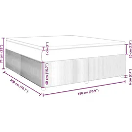 vidaXL Boxspringbett 180 x 200 cm Schwarz