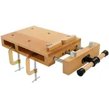 Tragbare Hobelbank Mobile Werkbank mit Schraubstock Holz Vorderzange Holzschraubstock Spannzange Holzwerkbank mit Drehbar Griff 0-5.51 Zoll Verstellbar Klemmschraube für Schnitzen Schneiden Schleifen