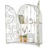 Loberon Wandregal 40 x 20 x 10 cm Antikweiß