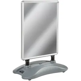 Tectake tectake® Plakatständer, DIN A1, doppelseitig, mit Klicksystem, inklusive 2 Wetterschutzfolien