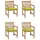 vidaXL Gartenstühle 4 St. Gartenstuhl 0 x 0 x 0 cm beige