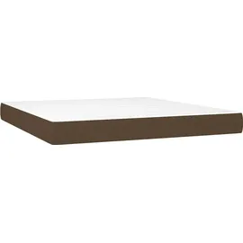 vidaXL Boxspringbett mit Matratze Dunkelbraun 180x200 cm Stoff