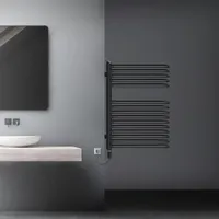 Luxebath Partition Heizkörper Handtuchheizung Handtuchhalter Anthrazit 500x800 Stab 300W