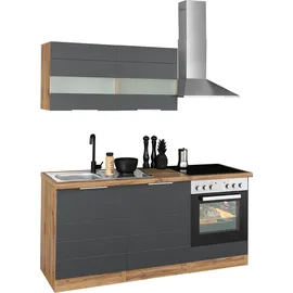 kochstation Küchenzeile KS-Luhe 180 cm grau