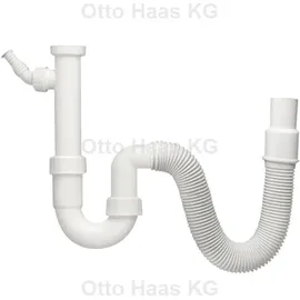 Haas + Sohn 2805 Röhren-Siphon weiß