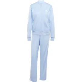 adidas Essentials 3 Stripes Trainingsanzug hellblau/weiß S