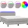 vidaXL Boxspringbett 140 x 200 cm LED Hellgrau