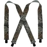 CTM Realtree Camo Hosenträger für Herren, elastisch, Clip-Ende, 5,1 cm, grau, Einheitsgröße - Einheitsgröße