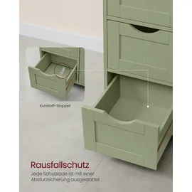 VASAGLE Badezimmerschrank 30 x 55 x 82 cm Grün