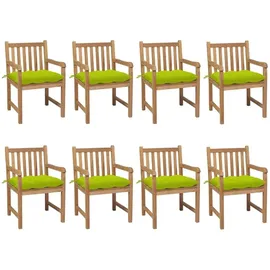 vidaXL Gartenstuhl 58 x 100 x 90 cm grün 8 St.