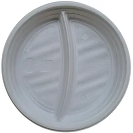 CWPACK Menüteller 2-geteilt Ø 22 cm 100 St. Weiß