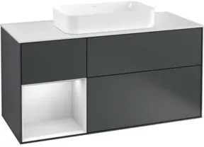 V&B Waschtischunterschrank Finion 120cm, Pl w m, Rg l w m La, md bl. m Lac
