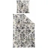 IRISETTE BILU Feinbiber Grau/Grün 155 x 220 cm + 80 x 80 cm