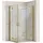 REA Duschkabine Hugo Double Gold Brush 80x80 - Gold/Transparent