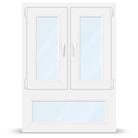 Fenster mit Unterlicht, Kunststoff, Kömmerling 70 AD, Weiß, 885 x 1260 mm, 2-fach Verglasung, individuell online konfigurieren