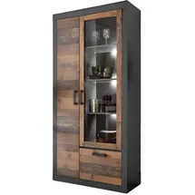 furn.design Vitrine Ward 97 x 201 cm Beige/Grau