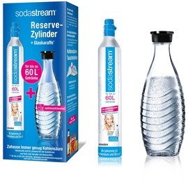 Sodastream CO2-Zylinder + Glaskaraffe 0,6 l schwarz