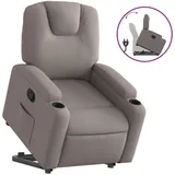vidaXL Relaxsessel mit Aufstehhilfe Taupe Stoff
