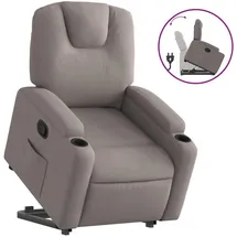 vidaXL Relaxsessel mit Aufstehhilfe Taupe Stoff
