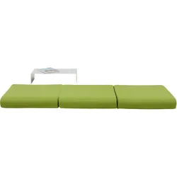 Softline Hocker/Faltmatratze Bingo grün, Designer Michiel van der Kley, 12x65x65 cm